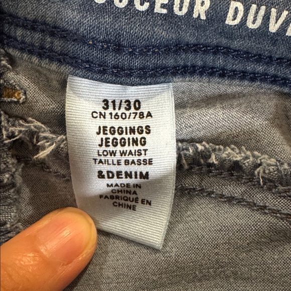 H&M Women Low Waist Feather Soft Skinny Jeggings (Size: 8) - Picture 5 of 6